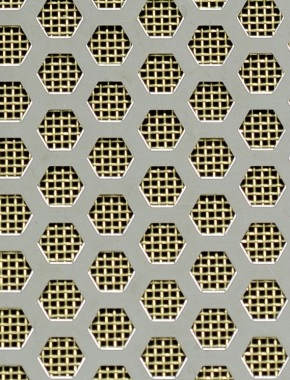 Honeycomb stainless 2 X 1m with brass backing mesh cut to size 0