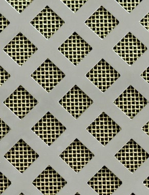 Lattice stainless 1X.665m with brass backing mesh 0