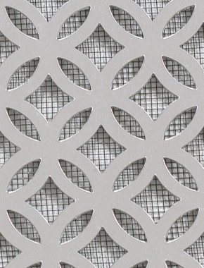Inner Circle Silver anodised 2 X 1m with black backing mesh cut to size 0