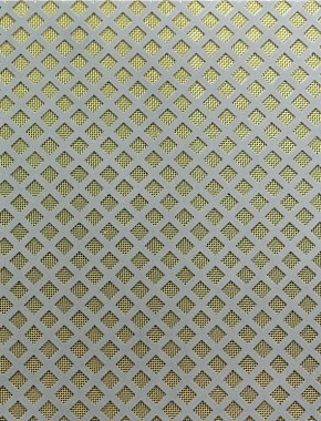 Lattice pewter 1X.665m with brass backing mesh cut to size 1