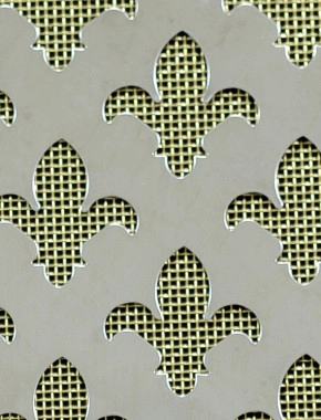 Fleur De Lys stainless 1X1m with brass backing mesh