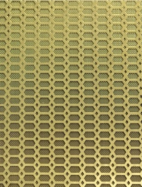 Slot & Diamond brass 2 X 1m with brass backing mesh cut to size 1
