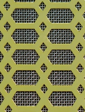Slot & Diamond Gold anodised 2 X 1m with stainless backing mesh cut to size 0