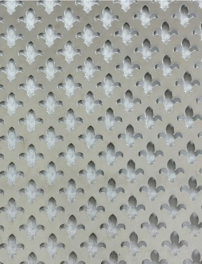 Fleur De Lys stainless 2 X 1m with black backing mesh cut to size 1