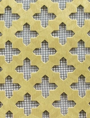 Small Cross brass 1X1m with black backing mesh cut to size