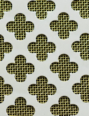 Large Club Silver anodised 2 X 1m with brass backing mesh cut to size