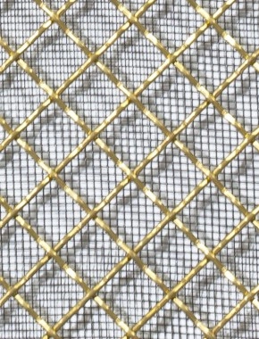 Crimped mesh 2 X 1 10X10 BRASS1.5 DIAMONDBLACKmesh cut to size 0