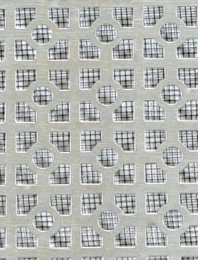 Moroccan stainless 1X.665m with black backing mesh cut to size 0