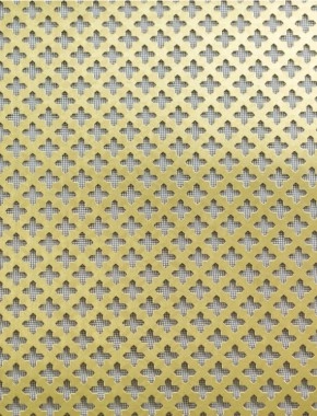 Small Cross brass 1X.665m with black backing mesh 1