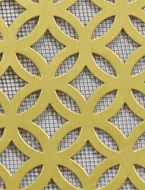 Inner Circle brass 2 X 1m with black backing mesh 0