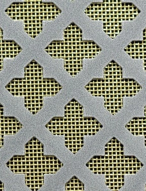Fancy Cross pewter 1X1m with brass backing mesh cut to size 0