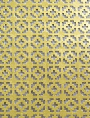Iden brass 1X1m with black backing mesh cut to size 1