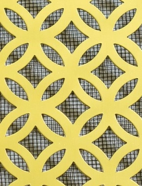 Inner Circle Gold anodised 1X1m with black backing mesh cut to size 0