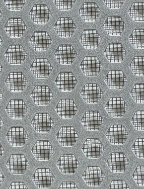 Honeycomb pewter 1X.665m with black backing mesh 0
