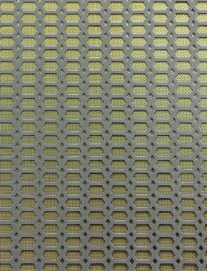 Slot & Diamond pewter 2 X 1m with brass backing mesh cut to size 1