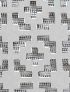 Iden Silver anodised 2 X 1m with black backing mesh cut to size 0