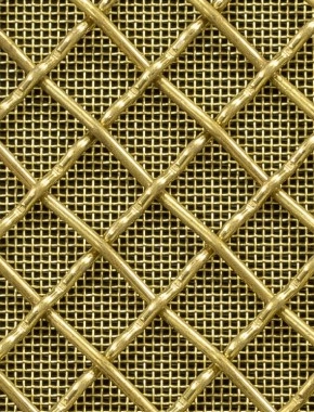 Crimped mesh 2 X 1 12.5 X 12.5 BRASS2.5 DIAMONDBRASSmesh cut to size