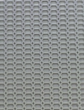 Slot & Diamond Silver anodised 1X.665m with black backing mesh cut to size 1