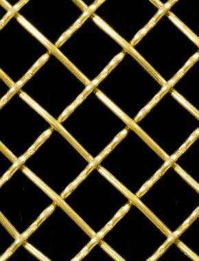 Crimped mesh 2 X 1 12.5 X 12.5 BRASS2.5 DIAMONDNOmesh