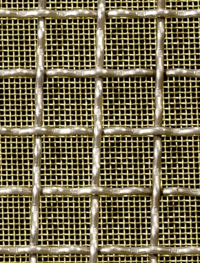 Crimped mesh 1X1 15 X 15 SS3042.3 SQUAREBRASSmesh cut to size
