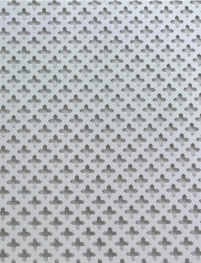 Small Cross Silver anodised 2 X 1m with black backing mesh cut to size 1