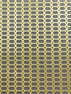Slot & Diamond brass 1X1m with stainless backing mesh 1