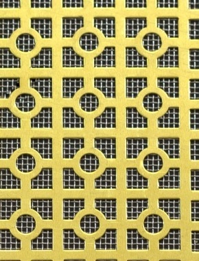 Moroccan brass 1X.665m with stainless backing mesh cut to size 0