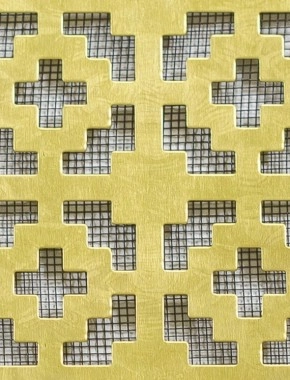 Iden brass 2 X 1m with black backing mesh cut to size 0