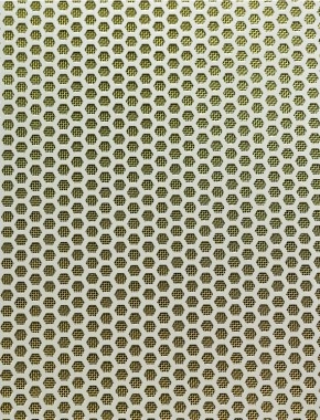 Honeycomb Silver anodised 1X.665m with brass backing mesh cut to size 1