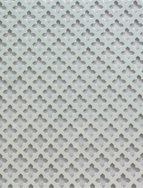 Fancy Cross Silver anodised 2 X 1m with black backing mesh cut to size 1