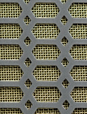 Slot & Diamond pewter 2 X 1m with brass backing mesh cut to size 0