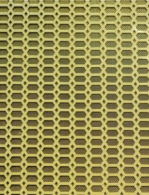 Slot & Diamond Gold anodised 2 X 1m with brass backing mesh cut to size 1