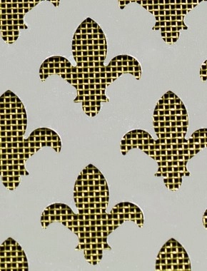 Fleur De Lys Silver anodised 2 X 1m with brass backing mesh