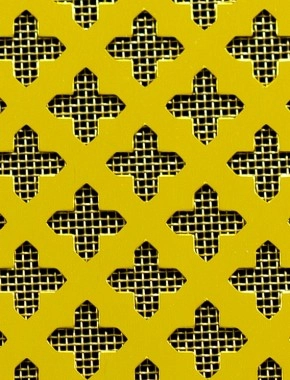 Small Cross Gold anodised 2 X 1m with brass backing mesh