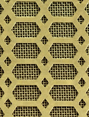 Slot & Diamond brass 1X1m with brass backing mesh 0
