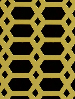 Slot & Diamond Gold anodised 1X.665m with no backing mesh cut to size 0