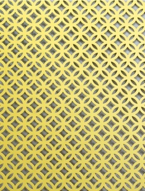 Inner Circle Gold anodised 2 X 1m with black backing mesh cut to size 1