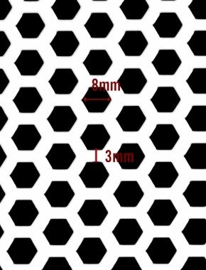 Honeycomb pewter 1X1m with no backing mesh cut to size 2