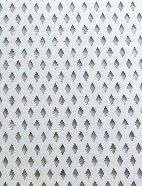 Small Diamond Silver anodised 1X1m with black backing mesh cut to size 1