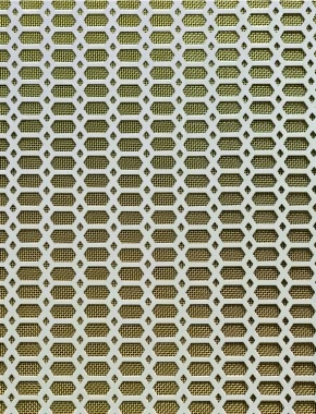 Slot & Diamond Silver anodised 1X1m with brass backing mesh cut to size 1