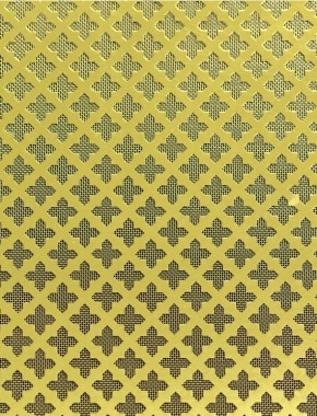 Fancy Cross brass 2 X 1m with brass backing mesh cut to size 1