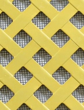 Rye Gold anodised 1X.665m with black backing mesh cut to size 0