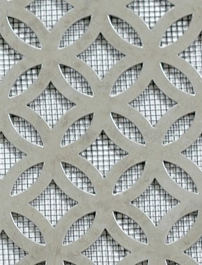 Inner Circle stainless 1X1m with black backing mesh cut to size 0