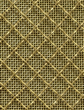 Crimped mesh 2 X 1 10X10 BRASS1.2 DIAMONDBRASSmesh cut to size