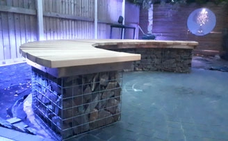 How to make a curved gabion bench.