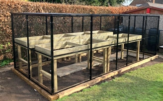 Fruit and vegetable pest protection cage.