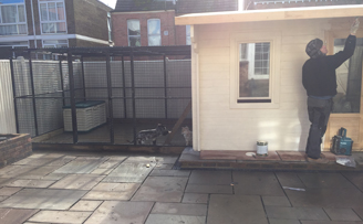 Cat run and housing Cat run and housing