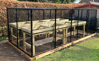 Fruit and vegetable pest protection cage.
