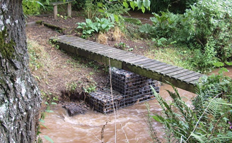 Gabion Bridge support Gabion Bridge support